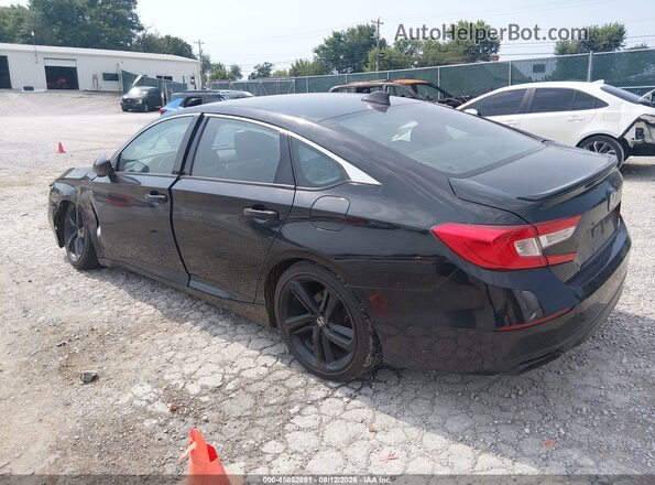 1HGCV1F33KA012762 2019 HONDA ACCORD Черный Задняя левая четверть