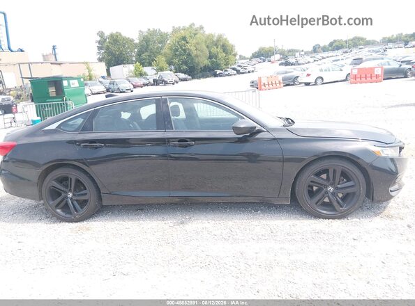 1HGCV1F33KA012762 2019 HONDA ACCORD Черный Вид задней части салона
