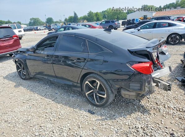 1HGCV1F33KA016276 2019 HONDA ACCORD Black Trasero izquierdo