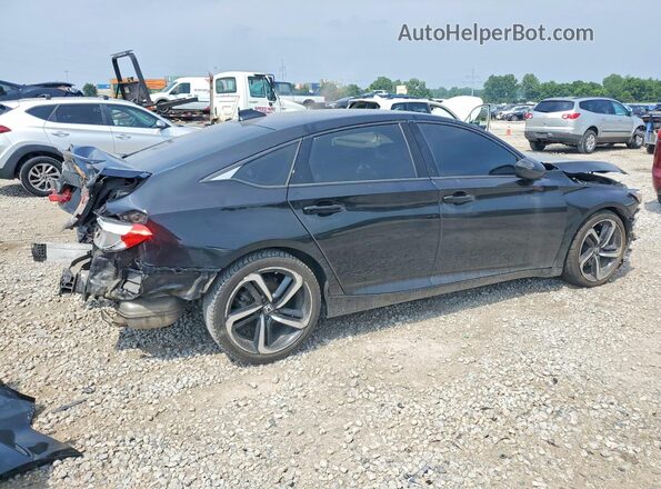 1HGCV1F33KA016276 2019 HONDA ACCORD Black Trasero derecho