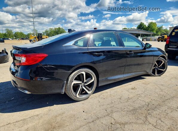 1HGCV1F33KA090703 2019 HONDA ACCORD Black Вид ззаду
