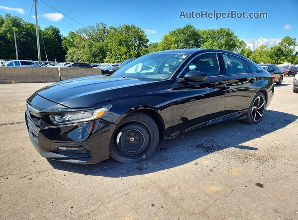 1HGCV1F33KA090703 2019 HONDA ACCORD Black Задня ліва чверть