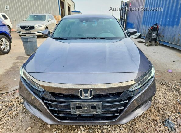 1HGCV1F33KA162550 2019 HONDA ACCORD Серый Вид спереди