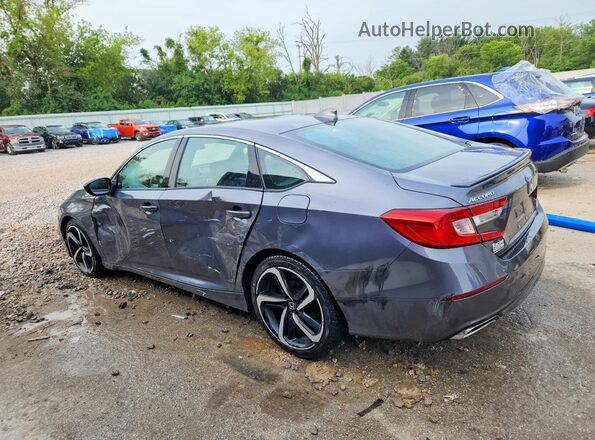 1HGCV1F33KA162550 2019 HONDA ACCORD Серый Задняя левая четверть
