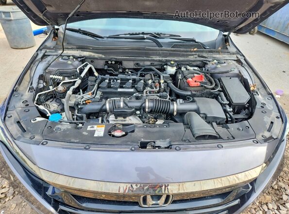 1HGCV1F33KA162550 2019 HONDA ACCORD Серый Вид задней части салона