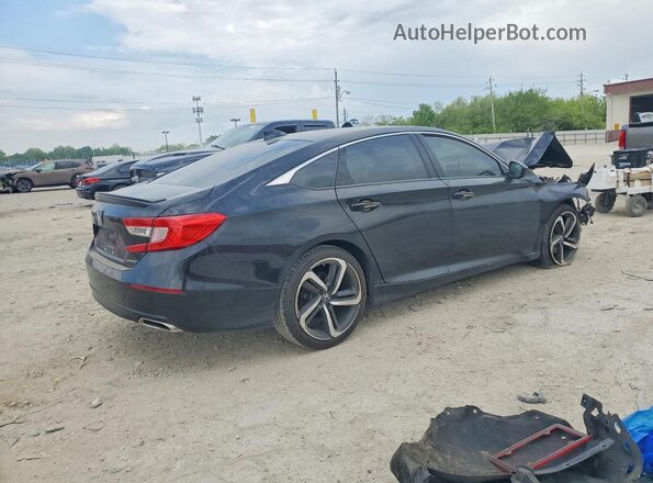 1HGCV1F33KA166551 2019 HONDA ACCORD Black Հետևի աջ