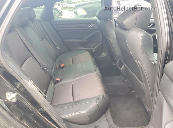 1HGCV1F33KA166551 2019 HONDA ACCORD Black Հետևի նստատեղերի տեսք