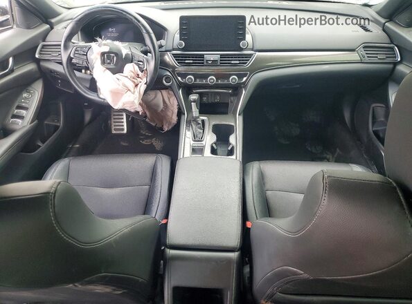 1HGCV1F33KA166551 2019 HONDA ACCORD Black Առջևի վահանակի տեսք