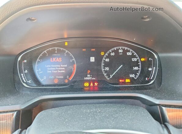 1HGCV1F33LA054169 2020 HONDA ACCORD White Instrument cluster view