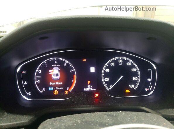 1HGCV1F33LA148570 2020 HONDA ACCORD Silver Вид щитка приладів