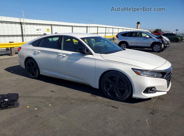 1HGCV1F33MA018676 2021 HONDA ACCORD White Delantero derecho