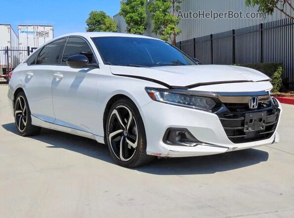 1HGCV1F33MA072995 2021 HONDA ACCORD White უკანა მარცხენა