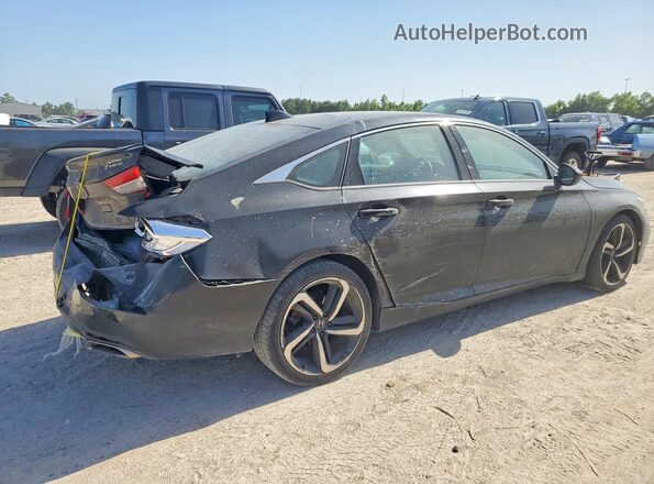 1HGCV1F34JA136523 2018 HONDA ACCORD Charcoal Rear right