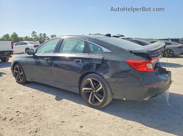 1HGCV1F34JA136523 2018 HONDA ACCORD Charcoal Rear left