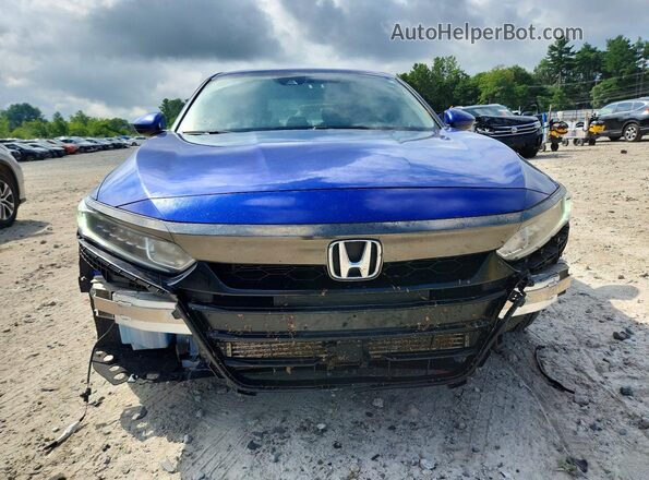 1HGCV1F34JA174771 2018 HONDA ACCORD Синий Вид спереди