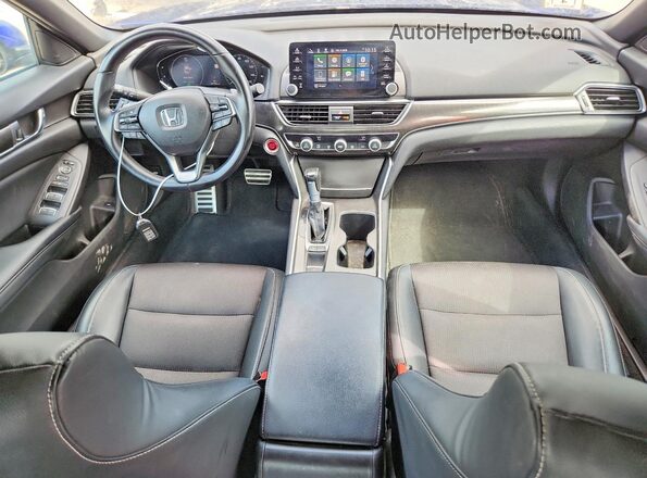 1HGCV1F34JA174771 2018 HONDA ACCORD Синий Вид панели приборов