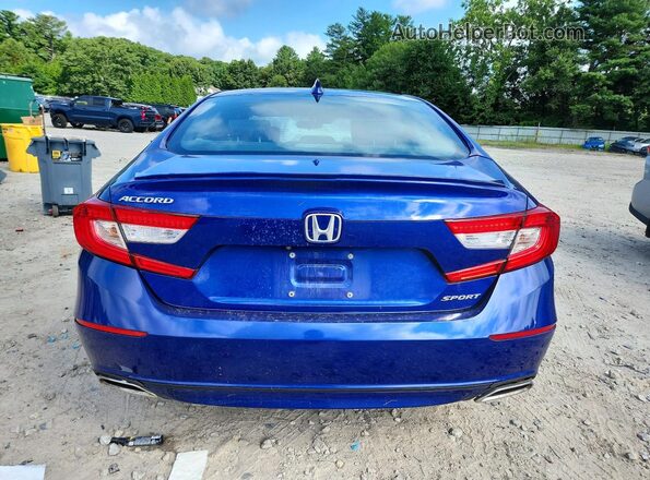 1HGCV1F34JA174771 2018 HONDA ACCORD Синий Вид сзади