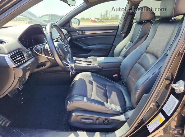 1HGCV1F34JA223872 2018 HONDA ACCORD Black Vista interior delantera