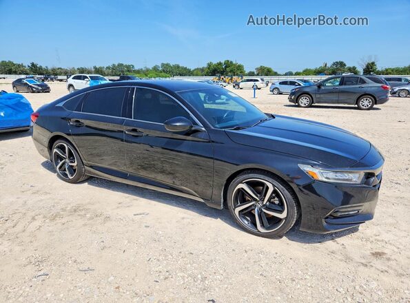 1HGCV1F34JA223872 2018 HONDA ACCORD Black Delantero derecho