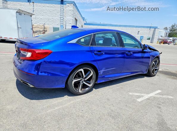 1HGCV1F34JA230191 2018 HONDA ACCORD Blue უკანა მარჯვენა