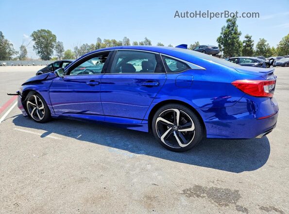 1HGCV1F34JA230191 2018 HONDA ACCORD Blue უკანა მარცხენა