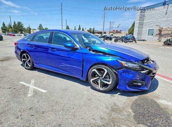 1HGCV1F34JA230191 2018 HONDA ACCORD Blue წინა მარჯვენა