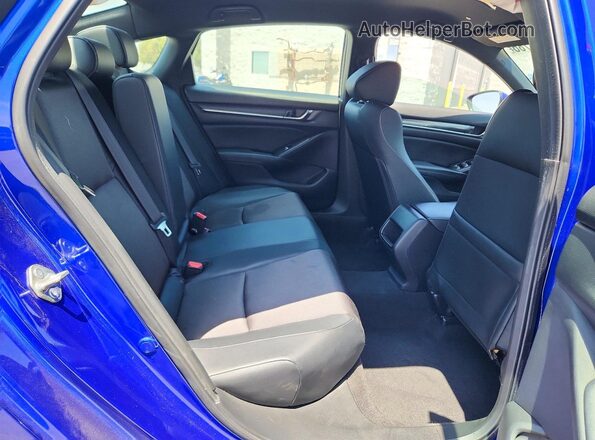 1HGCV1F34JA230191 2018 HONDA ACCORD Blue უკანა სავარძლების ხედი