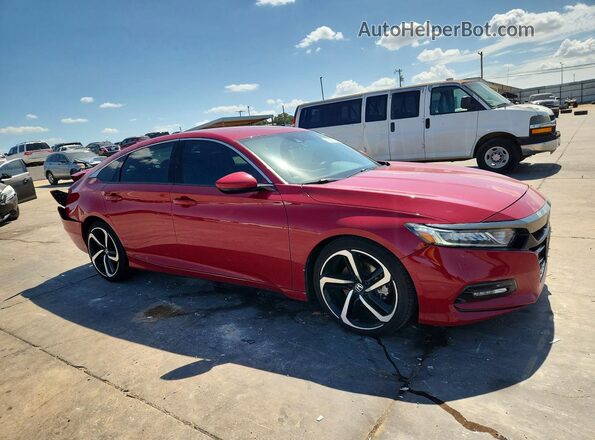 1HGCV1F34JA238646 2018 HONDA ACCORD Red Przód prawy