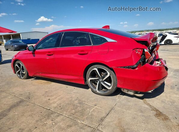 1HGCV1F34JA238646 2018 HONDA ACCORD Red Tył lewy