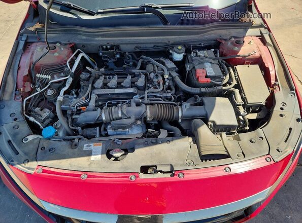 1HGCV1F34JA238646 2018 HONDA ACCORD Red Widok wnętrza z tyłu