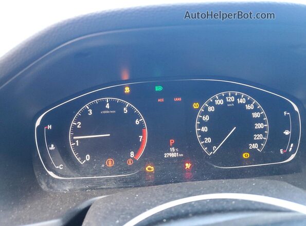 1HGCV1F34JA804496 2018 HONDA ACCORD Black ხელსაწყოთა პანელის ხედი