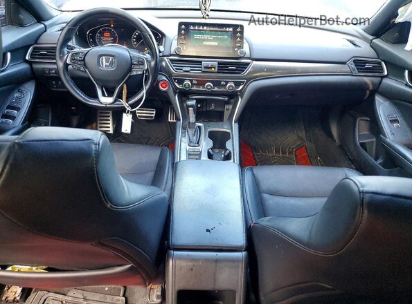 1HGCV1F34JA804496 2018 HONDA ACCORD Black წინა პანელის ხედი