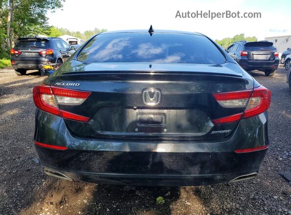 1HGCV1F34JA804496 2018 HONDA ACCORD Black უკანა ხედი