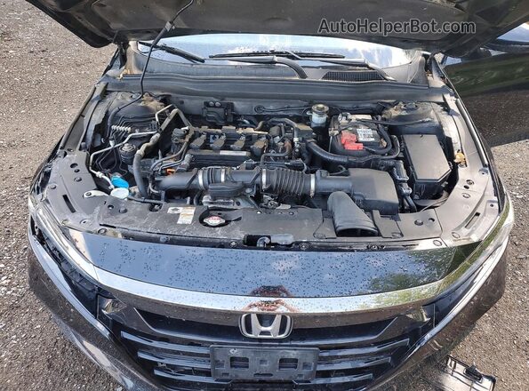 1HGCV1F34JA804496 2018 HONDA ACCORD Black უკანა სალონის ხედი
