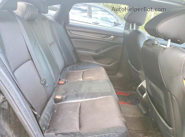 1HGCV1F34JA804496 2018 HONDA ACCORD Black უკანა სავარძლების ხედი