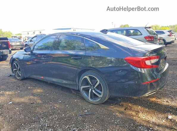 1HGCV1F34JA804496 2018 HONDA ACCORD Black უკანა მარცხენა