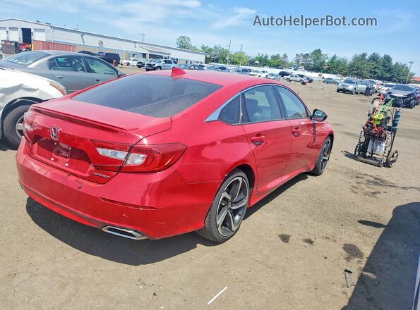 1HGCV1F34KA030235 2019 HONDA ACCORD Red Tył prawy