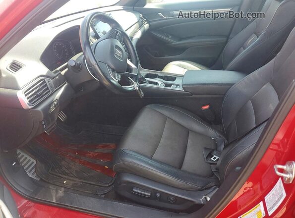 1HGCV1F34KA030235 2019 HONDA ACCORD Red Widok wnętrza z przodu