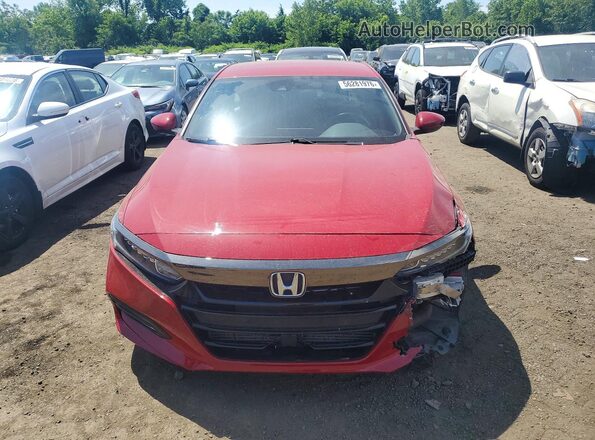 1HGCV1F34KA030235 2019 HONDA ACCORD Red Widok z przodu