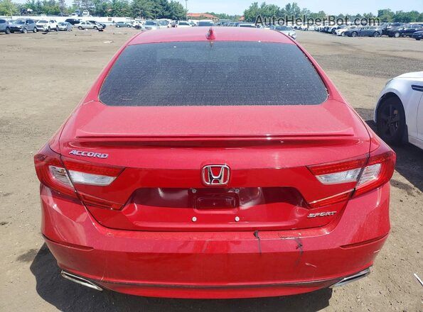 1HGCV1F34KA030235 2019 HONDA ACCORD Red Widok z tyłu