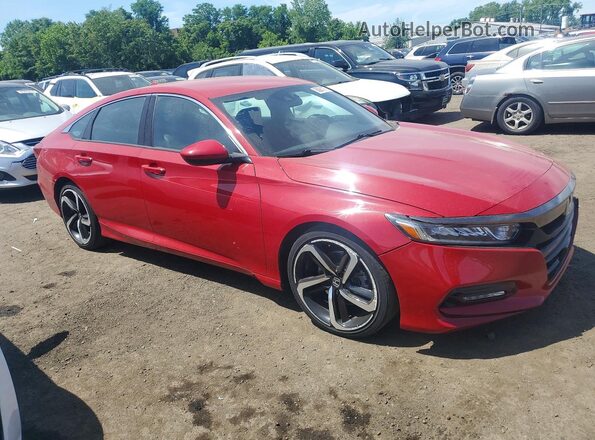 1HGCV1F34KA030235 2019 HONDA ACCORD Red Przód prawy