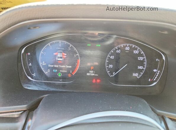 1HGCV1F34KA036973 2019 HONDA ACCORD Silver Instrument cluster view