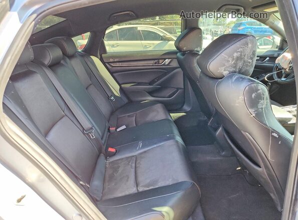 1HGCV1F34KA036973 2019 HONDA ACCORD Silver Rear seats view