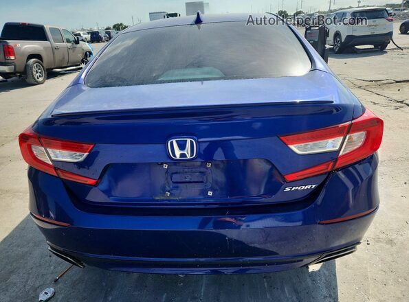 1HGCV1F34KA066071 2019 HONDA ACCORD Blue Vista trasera