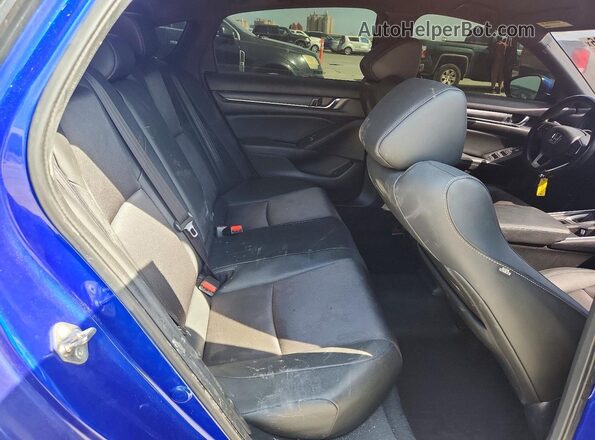 1HGCV1F34KA066071 2019 HONDA ACCORD Blue Vista de los asientos traseros