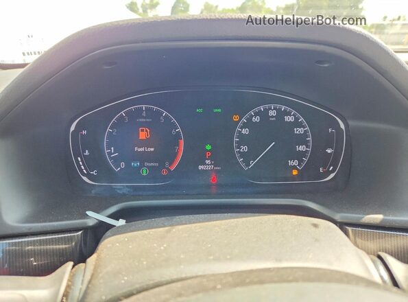 1HGCV1F34KA068659 2019 HONDA ACCORD Black Вид щитка приладів