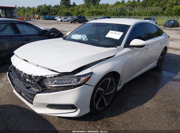 1HGCV1F34KA086806 2019 HONDA ACCORD White Передня ліва чверть