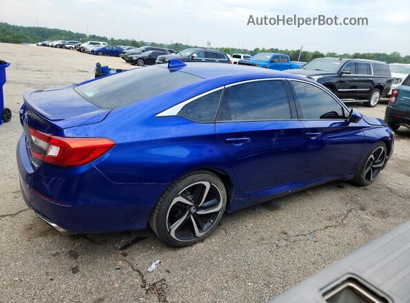 1HGCV1F34KA094100 2019 HONDA ACCORD Синий Задняя правая четверть