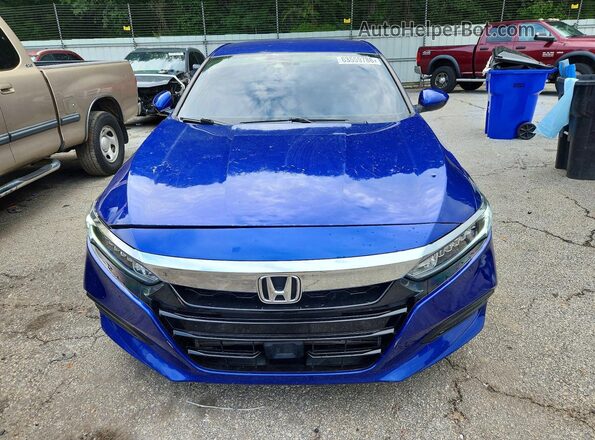 1HGCV1F34KA094100 2019 HONDA ACCORD Синий Вид спереди