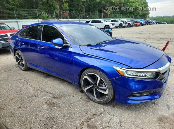 1HGCV1F34KA094100 2019 HONDA ACCORD Синий Передняя правая четверть